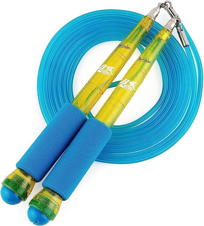 Buddy Lee Jump Ropes Rope Master Original Ball Bearing Jump Rope, 9” HD Plastic Handles. Perfect Jump Rope for Fitness, CrossFit Gym, Endurance Jumping, Cross Overs, Extreme Jumping