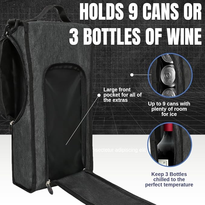 CaddyDaddy Golf Bag Cooler with Ice Pack, Golf Accessories for Men, Women, Golf Cooler Bag Sleeve, Insulated Golf Cooler, Golf Gifts for Men, Golf Bag Cooler Sleeve, Wine Cooler Chiller