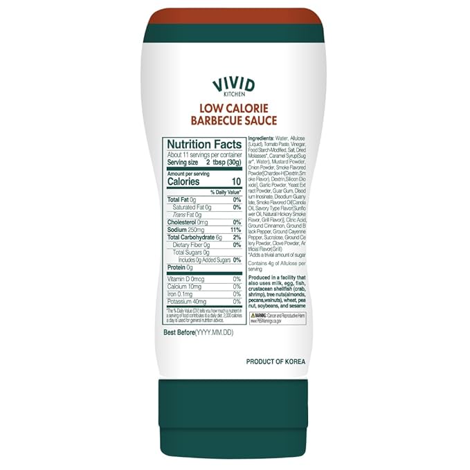 VIVID KITCHEN Korean Barbecue Sauce – 2-Pack (11.33 oz Each) – Low-Calorie, No Preservatives – Sweet & Smoky Flavor – Ideal for Grilling, Marinating, Stir-Fry, and Dipping – Easy Squeeze Bottles
