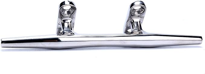 Amarine Made 4 Pack Stainless Steel Open Base Cleat-8 Inch Boat Cleats,Rope Cleat,Boat Dock Cleats - Ideal for Marine, Deck,Nautical Decor,Cabinet Pull/Towel Hook/Coat Hanger