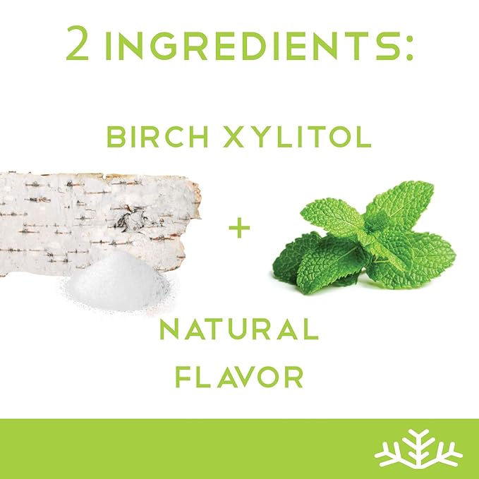 Spearmint KETO Xylitol Candy Chips (3-Pack) - SNØ 1.5oz Tin - Sugar-Free Candy With Only 2 Ingredients | Low Carbs, Diabetic-Friendly, Non-GMO, Vegan, GF & Kosher | Purest candy in the world!