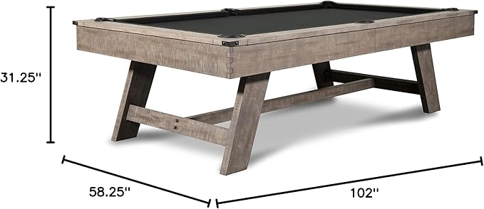 Nixon Billiards - Hunter Slate Billiard Pool Table (Wood Leg) - Antique - 8 ft - White Glove Installation