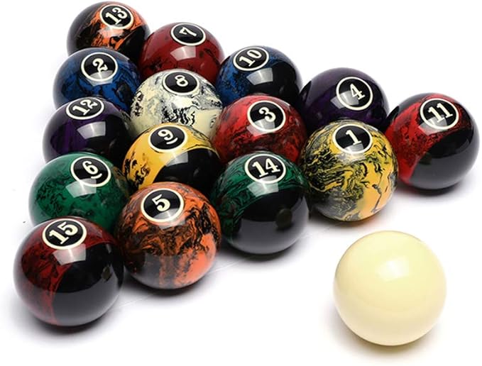 CUPPA Professional Pool Balls/Billiard Balls Set, Complete 16 Balls for Pool Tables