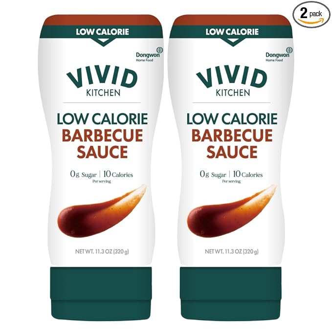 VIVID KITCHEN Korean Barbecue Sauce – 2-Pack (11.33 oz Each) – Low-Calorie, No Preservatives – Sweet & Smoky Flavor – Ideal for Grilling, Marinating, Stir-Fry, and Dipping – Easy Squeeze Bottles