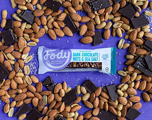 Fody Foods Snack Bars Variety Pack, 1.41 Oz (Pack of 6), Almond Coconut & Dark Chocolate Nuts & Sea Salt, Protein Bars, Low FODMAP, Gut & IBS Friendly, Vegan, Lactose Free, Non-GMO, Gluten Free