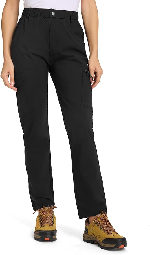 TBMPOY Women's Hiking Cargo Pants Lightweight Water Resistant Quick Dry Fishing Camping Travel Work Pant with 6 Pockets
