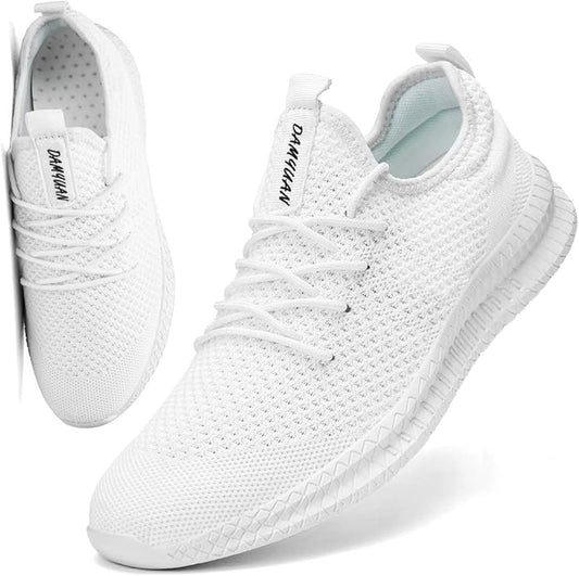 FUJEAK Men Running Shoes Men Casual Breathable Walking Shoes Sport Athletic Sneakers Gym Tennis Slip On Comfortable Lightweight Shoes