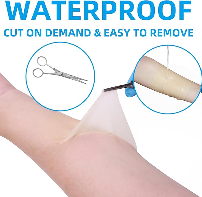 Dr. Med Hydrocolloid Wound Dressing Extra Thin 4"x4"-10 Pack/Box, Waterproof Adhesive Bordered Bandage, for Light Exudate, Abrasions, Pressure Ulcer, Bed Sore, Superficial Wound Care