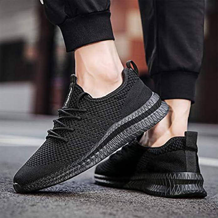 FUJEAK Men Running Shoes Men Casual Breathable Walking Shoes Sport Athletic Sneakers Gym Tennis Slip On Comfortable Lightweight Shoes