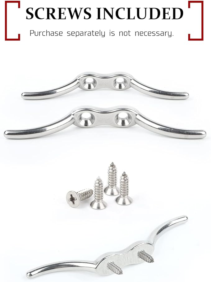 Atibin Deck Hardware Dock Cleats Steel Stainless Kayak Boat Cleat Marine Mooring Heavy Rope Cleat Base