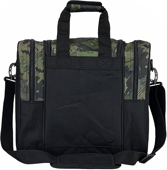 GRANDUP Bowling Ball Bag for Single Ball - Black Bowling accessories Ball Tote Bag Bowling Bag with Padded Ball Holder - Fits Bowling Shoes Up to Mens Size 14