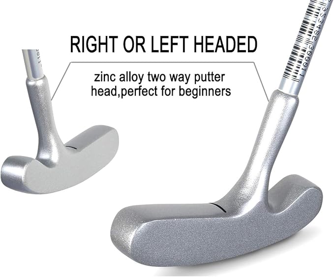 Acstar Two Way Junior Golf Putter Graphite Kids Putter Both Left and Right Handed Easily Use 3 Sizes to Choose Freely for Kids Ages 3-5 6-8 9-12