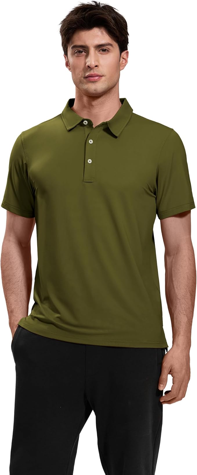 MIER Polo Shirts for Men Short Sleeve Dry Fit Performance Golf Tennis Active Collared Shirts, UPF 50+ Sun Protection
