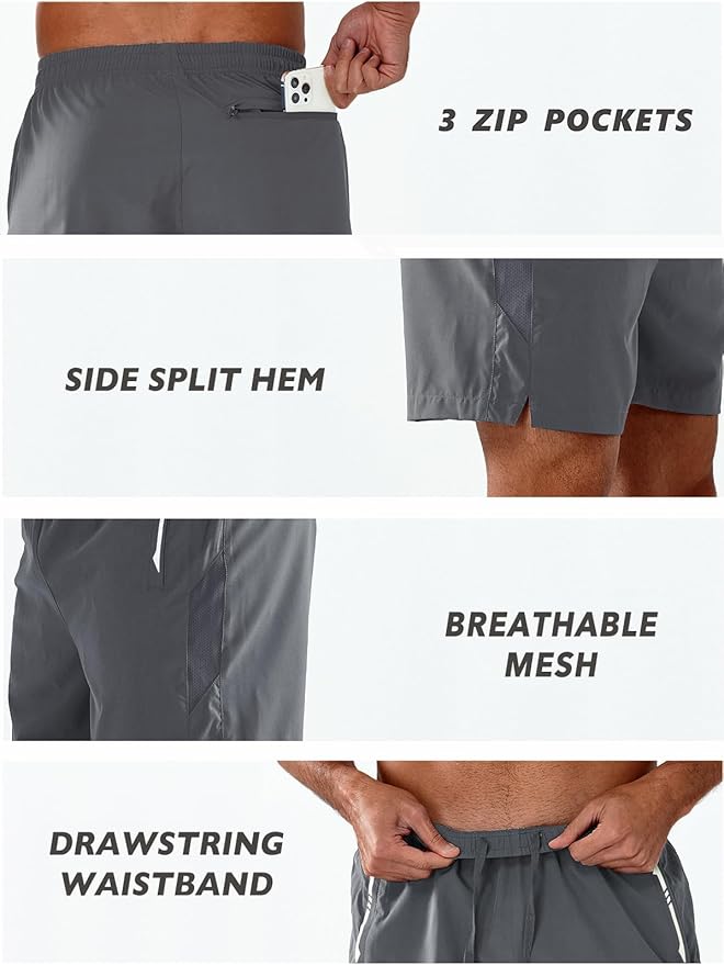 NORTHYARD Men's Running Athletic Shorts 5"/ 7"/ 9" Workout Gym Short Tennis Quick Dry Active Sport Hiking Basketball