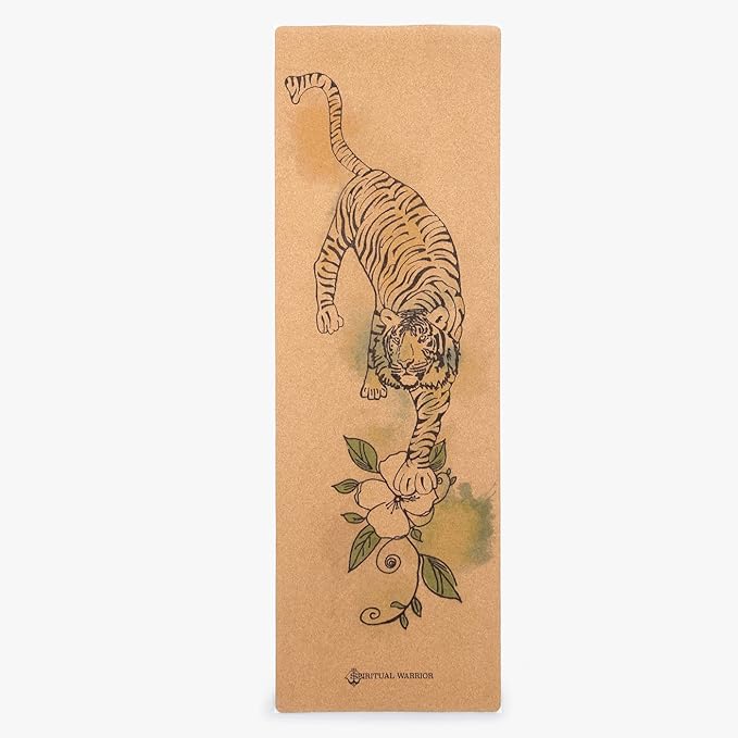 Cork Yoga Mat - Artist Designed, Premium Printed Eco-Friendly Non-Slip mat, Great for Regular & Hot Yoga, Pilates, Workouts 72 inch x 24 inch x 3mm Thick