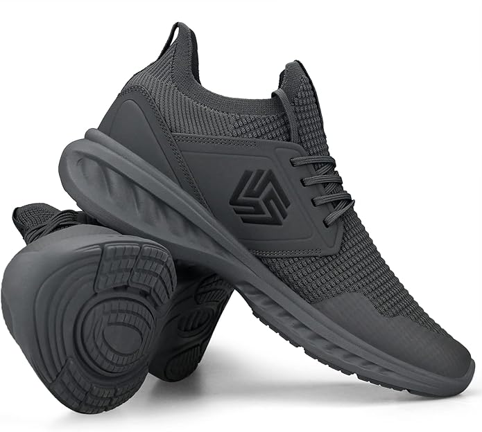 Mens Slip On Walking Shoes Non Slip Running Shoes Breathable Workout Shoes Lightweight Gym Sneakers