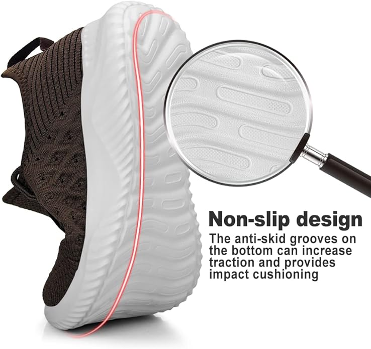 Feethit Mens Slip On Walking Shoes Lightweight Breathable Non Slip Running Shoes Comfortable Fashion Sneakers for Men