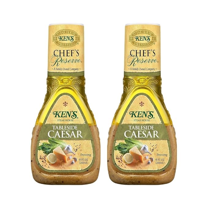 Ken's Steak House Chef's Reserve Tableside Caesar Dressing 9 Ounce (Pack of 2)