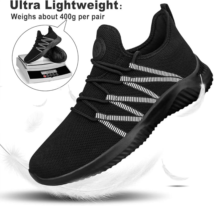 Feethit Mens Slip On Running Shoes Breathable Lightweight Comfortable Fashion Non Slip Sneakers for Men