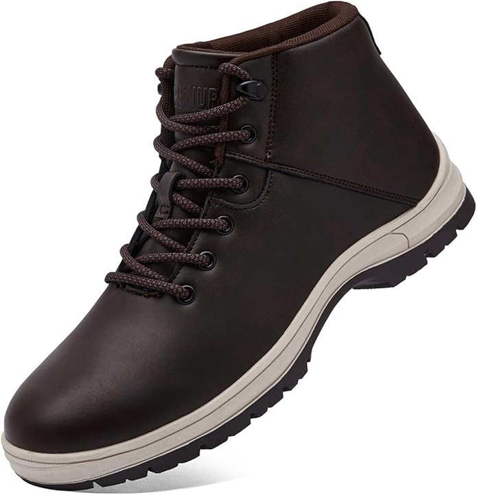 Mens Lightweight Hiking Boots Water Resistant Mid Ankle Work Casual Hiker Trekking Outdoor Boots Anti Slip Hiking Shoes