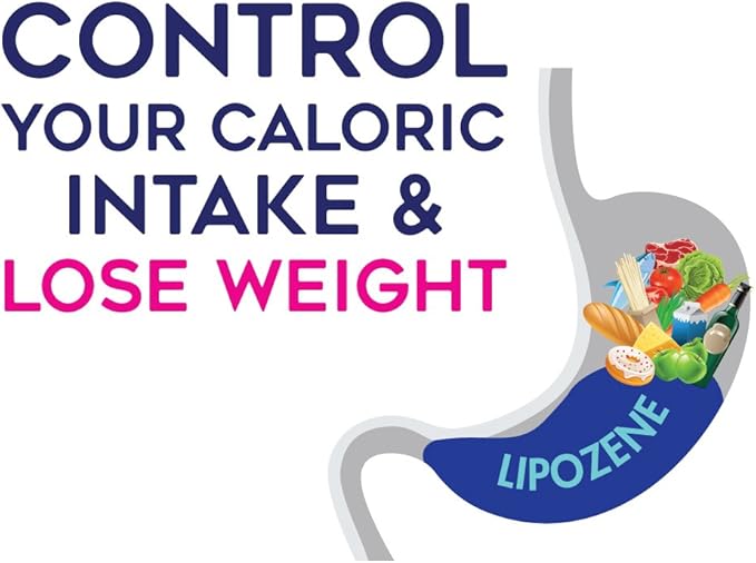 Lipozene Diet Pills - Weight Loss Supplement - Suppresses Appetite- Three Bottles of 90 Capsules in Total