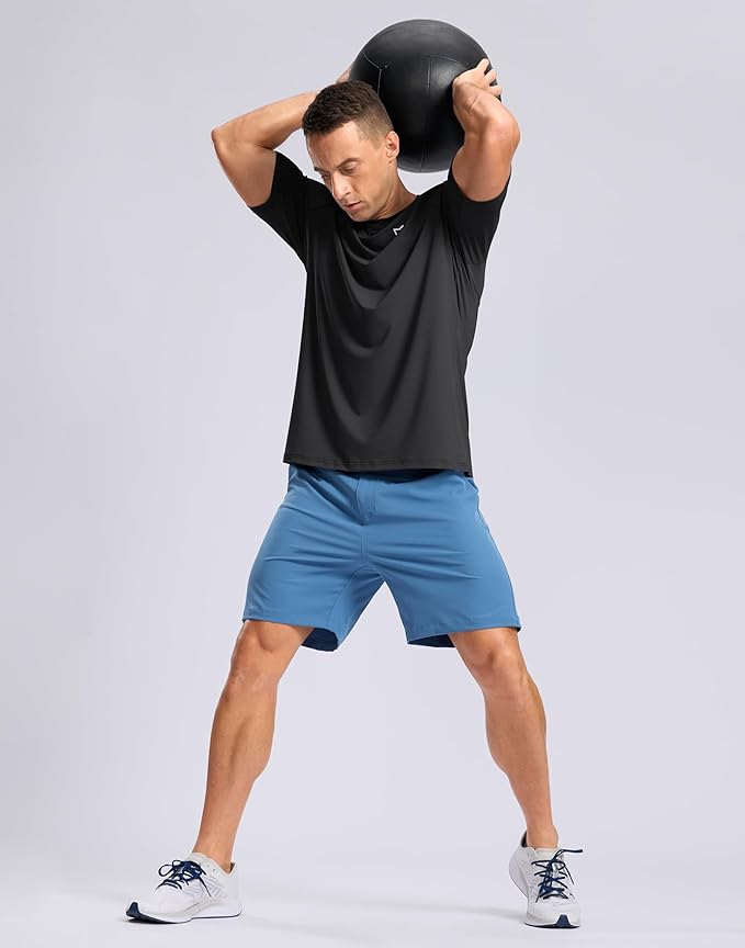 G Gradual Men's Workout Athletic T-Shirts Moisture Wicking Cooling Running Shirts Short Sleeve Performance Tee for Gym Tennis