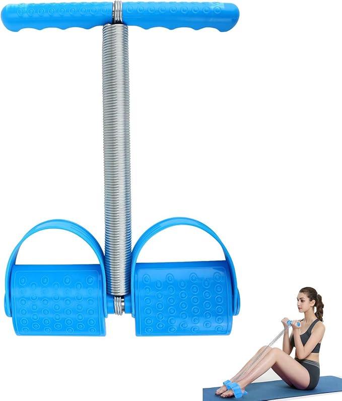 Pedal Puller Resistance Bands with Single Spring – Durable Sit Up Equipment for Home Gym, Strength Training for Abs, Legs, Chest – Portable Full-Body Workout Gear