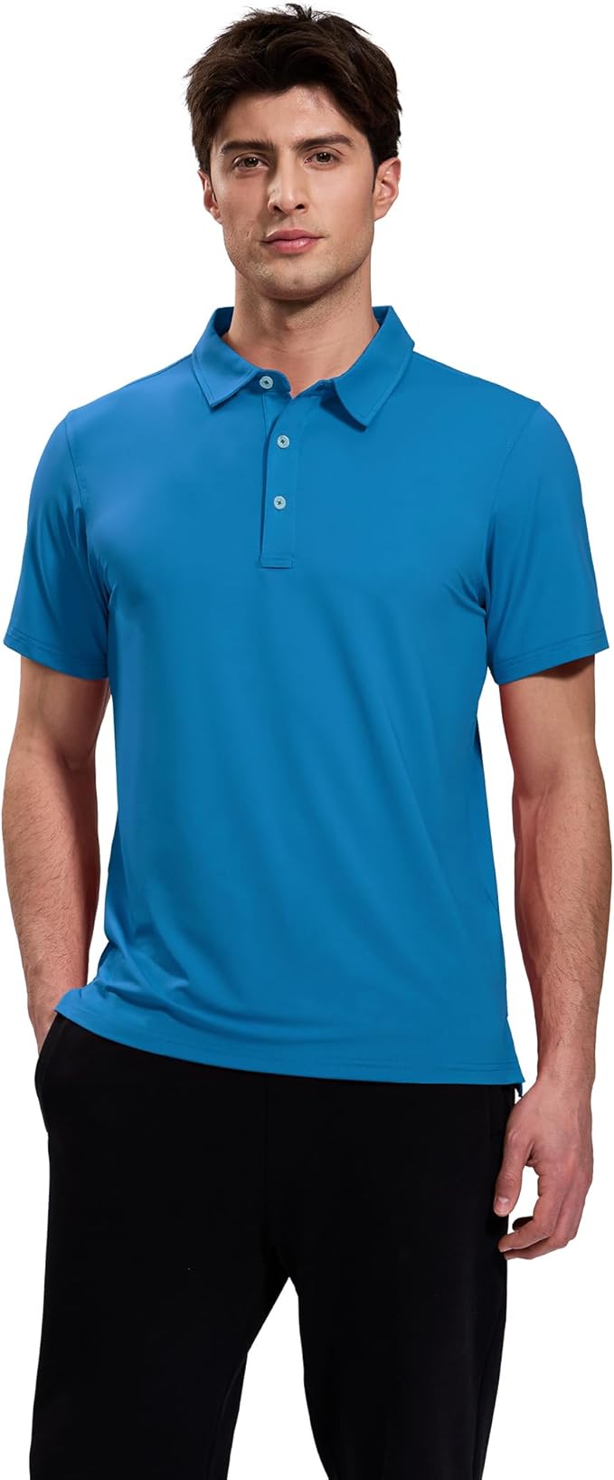 MIER Polo Shirts for Men Short Sleeve Dry Fit Performance Golf Tennis Active Collared Shirts, UPF 50+ Sun Protection