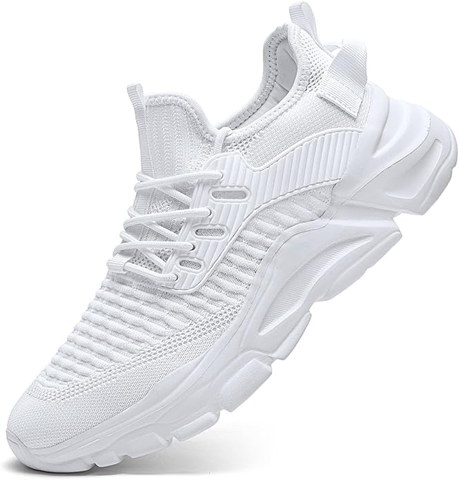 Men's Slip on Walking Shoes Tennis Running Sneakers Lightweight Breathable Casual Soft Sole Comfort Work Gym Trainers