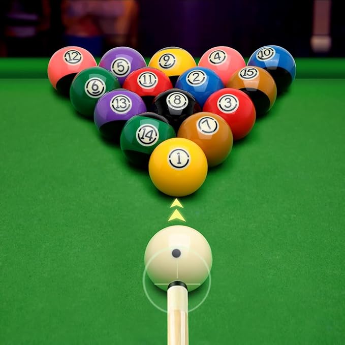 Pool Cue Ball 2-1/4" Regulation Size 16 Pool Balls Billiard Set