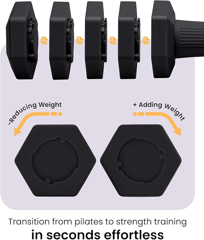 Adjustable Dumbbells Set, 4 in 1 Hand Weights Set for Women Men 10 LB/ 12 LB Dumbbell Pair Each 2lbs 3lbs 4lbs 5lbs Weights Dumbbells Set with TPU Soft Rubber Handle for Home Gym Exercise Fitness