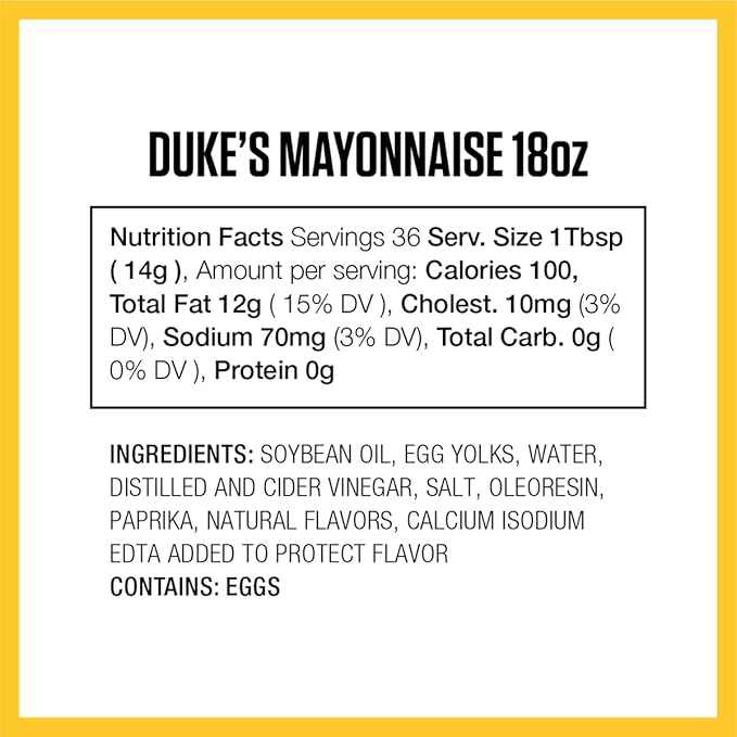Duke’s Real Mayonnaise Squeeze Bottle - Original Smooth & Creamy Taste, 18 Ounce (Pack of 1)