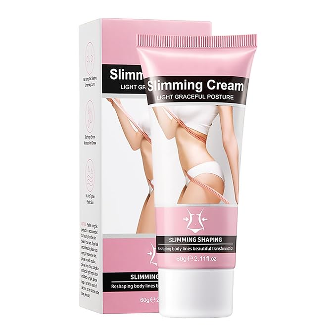 Slimming Cream， Firming and Plasticizing Cream，Reduces Excess Fat in the Abdomen, Buttocks, Arms and Thighs, Tightens Loose Skin, and Eliminates Body Edema for Men and Momen，2.11 Oz