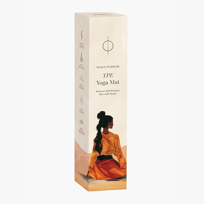 TPE Yoga Mat - Artist Designed, Premium eco friendly mats, Non Slip, Non toxic, Great For Regular & Hot Yoga, Pilates and Workouts (72 inch x 24 inch x 6mm thick)