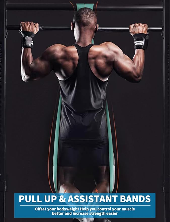 Pull Up Bands, Resistance Bands, Pull Up Assistance Bands Set for Men & Women, Exercise Workout Bands for Working Out, Body Stretching, Physical Therapy, Muscle Training