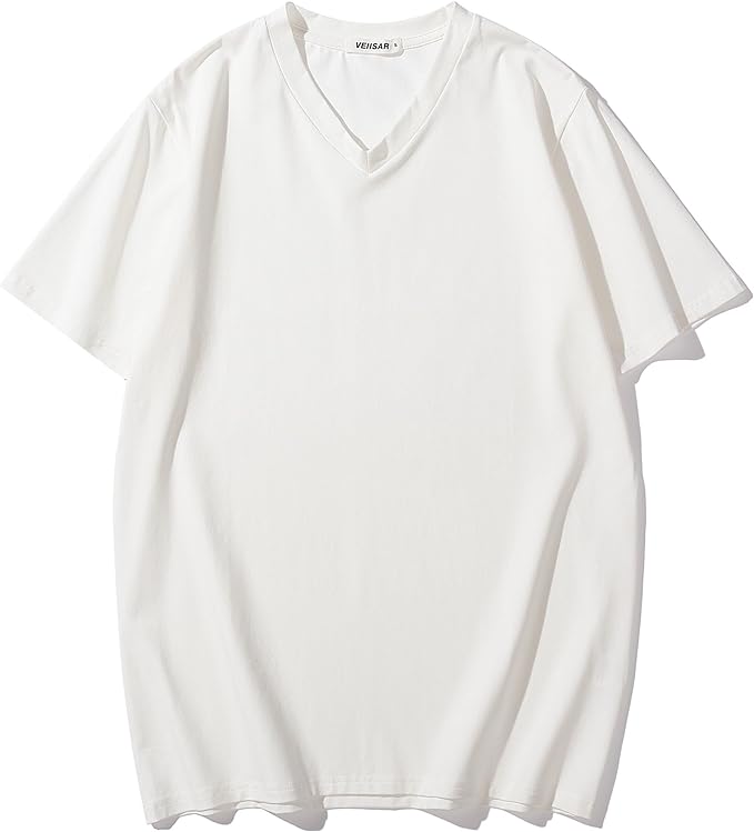 VEIISAR Premium V Neck T Shirts for Men - Modern Fitted Tees Vneck Undershirts