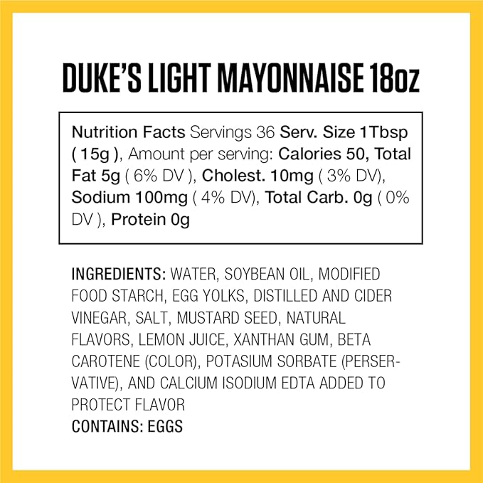 Duke’s Light Mayonnaise Squeeze Bottle - Smooth & Creamy, 18 Ounce (Pack of 1)