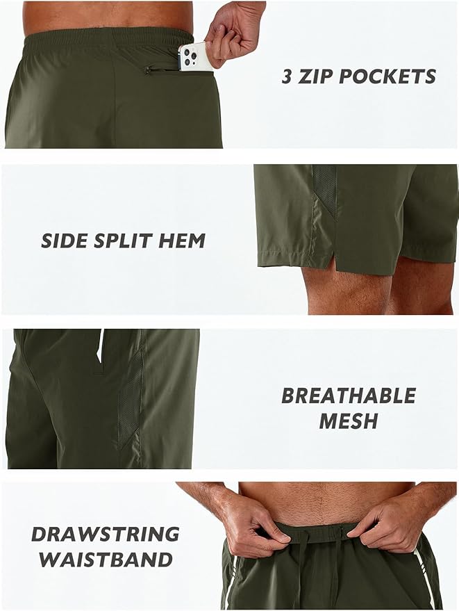 NORTHYARD Men's Running Athletic Shorts 5"/ 7"/ 9" Workout Gym Short Tennis Quick Dry Active Sport Hiking Basketball