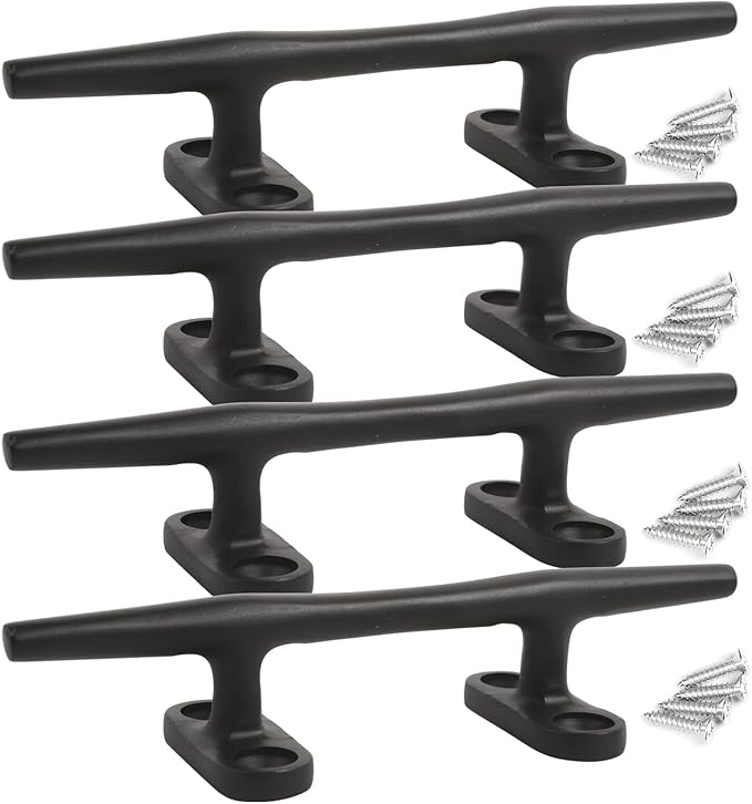 Boat Cleats 4 inch/5 inch/6 inch/8 inch Marine Dock Cleats Stainless Steel Boat Rope Cleat with Fasteners for Marine, Deck, Nautical Décor