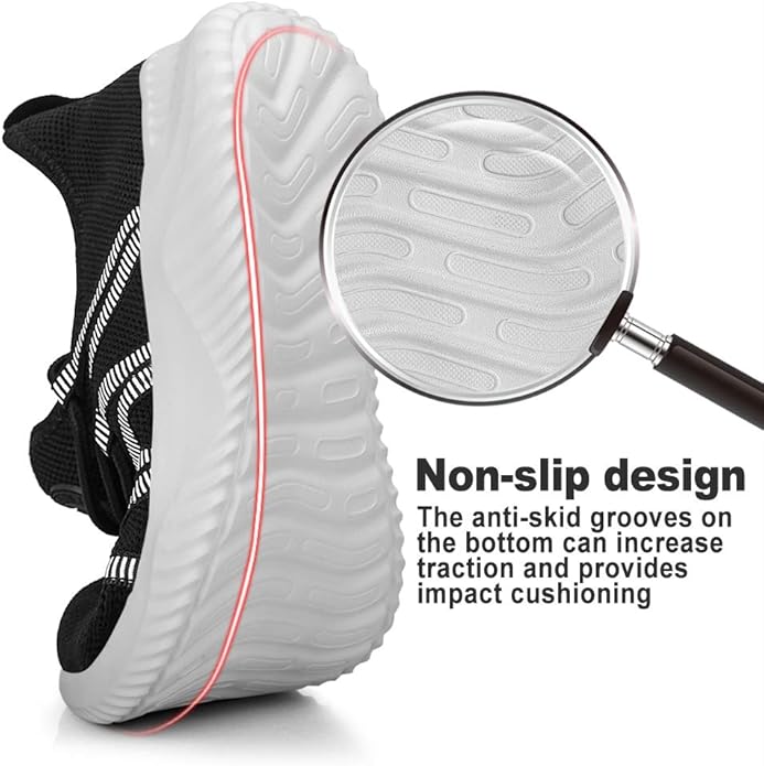 Feethit Mens Slip On Running Shoes Breathable Lightweight Comfortable Fashion Non Slip Sneakers for Men