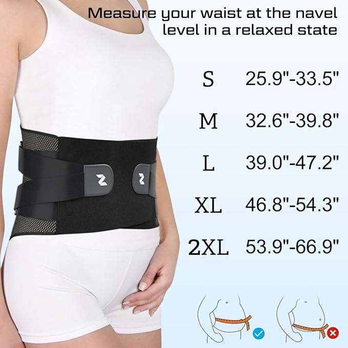 NEENCA Back Brace for Lower Back Pain Relief with Bionic Support System, Adjustable Lumbar Support Belt for Men & Women with Lumbar Pad, Soft Breathable Mesh for Herniated Disc, Sciatica, Scoliosis...