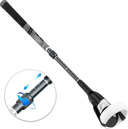 Adjustable Length VR Golf Club Handle Compatible for Oculus-Quest 2-Accessories, Virtual Reality Baseball Controller Attachment, Simulator Real Golf Game Bat Adapter for Golf+, Walkabout Mini Golf