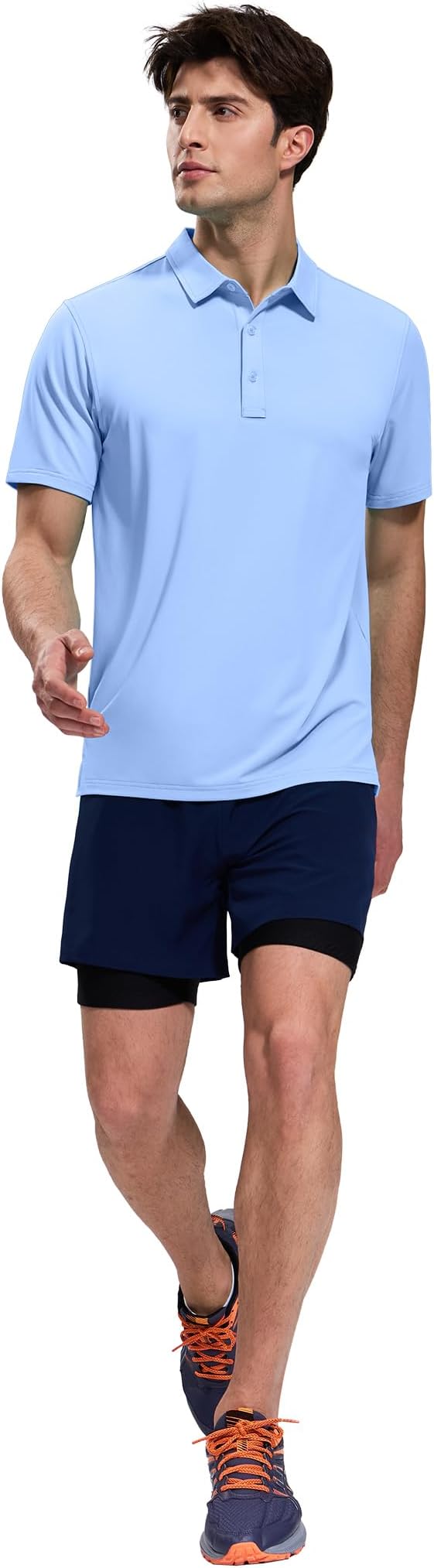 MIER Polo Shirts for Men Short Sleeve Dry Fit Performance Golf Tennis Active Collared Shirts, UPF 50+ Sun Protection