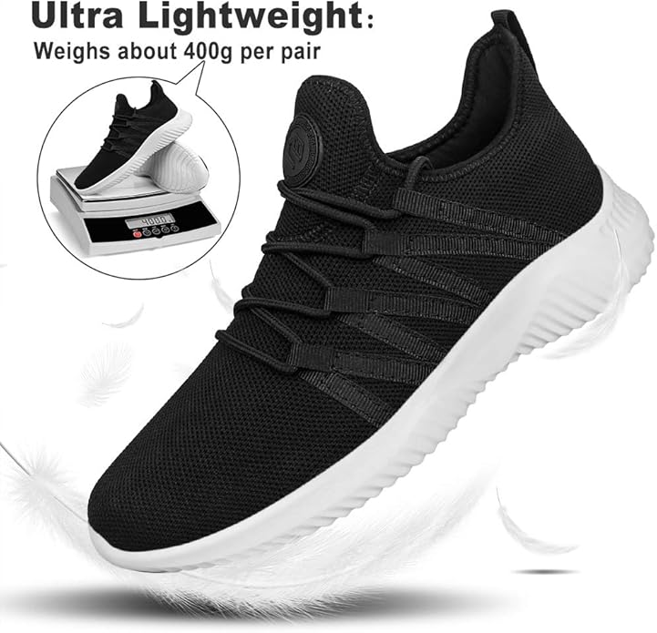Feethit Mens Slip On Running Shoes Breathable Lightweight Comfortable Fashion Non Slip Sneakers for Men
