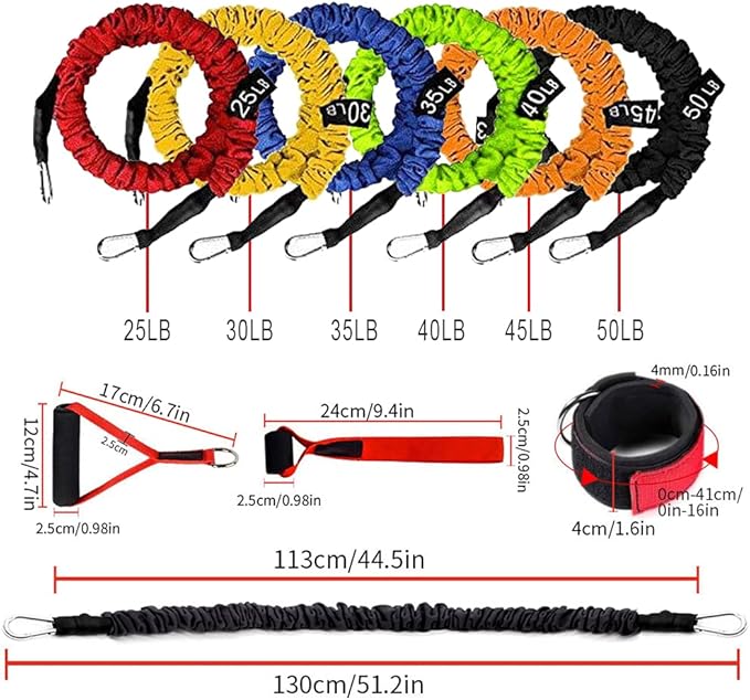 Resistance Band with Handle, Exercise Bands with Handles, Ideal for Strength Training, Muscle Toning, Physical Therapy