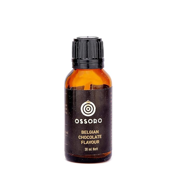 Ossoro Belgian Chocolate Essence for Baking and Flavoring Premium 1 Fl Oz Flavors Perfect for Cooking, Dessert Crafting, Candy Making