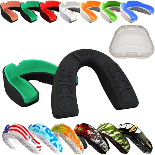 Boil and Bite Mouth Guard (Youth & Adult) DA Custom Fit Sport Mouthpiece for Football, Hockey, Rugby, Lacrosse,Boxing,MMA(Free Case Included!)