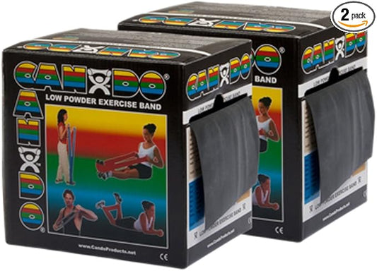 CanDo Exercise Band, Black, 100 Yard (pack of 2)