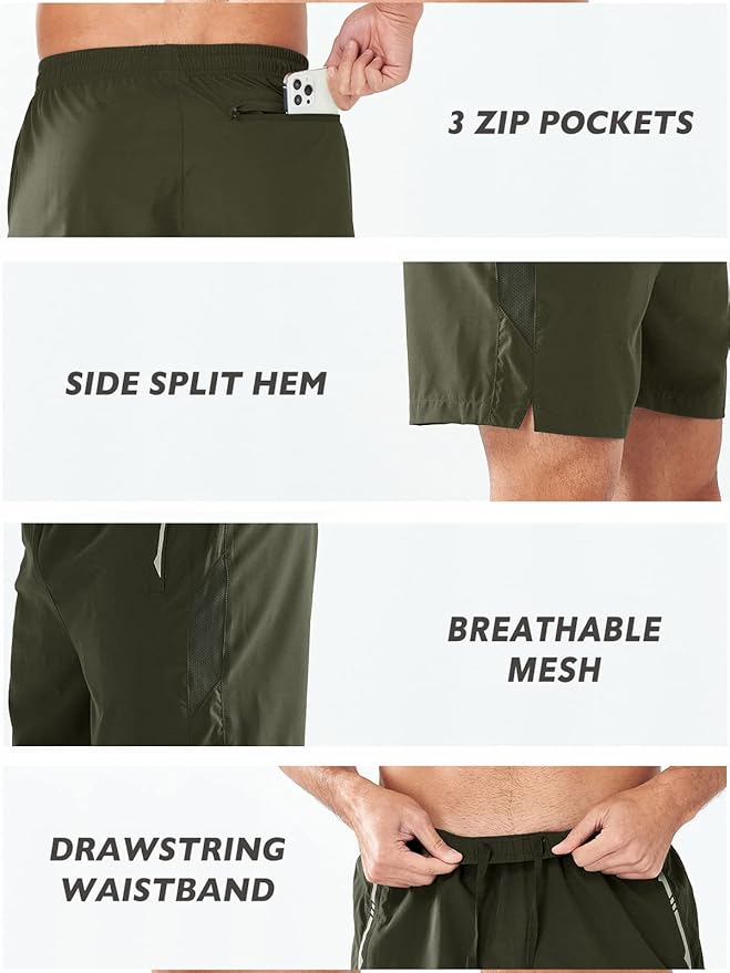 NORTHYARD Men's Running Athletic Shorts 5"/ 7"/ 9" Workout Gym Short Tennis Quick Dry Active Sport Hiking Basketball