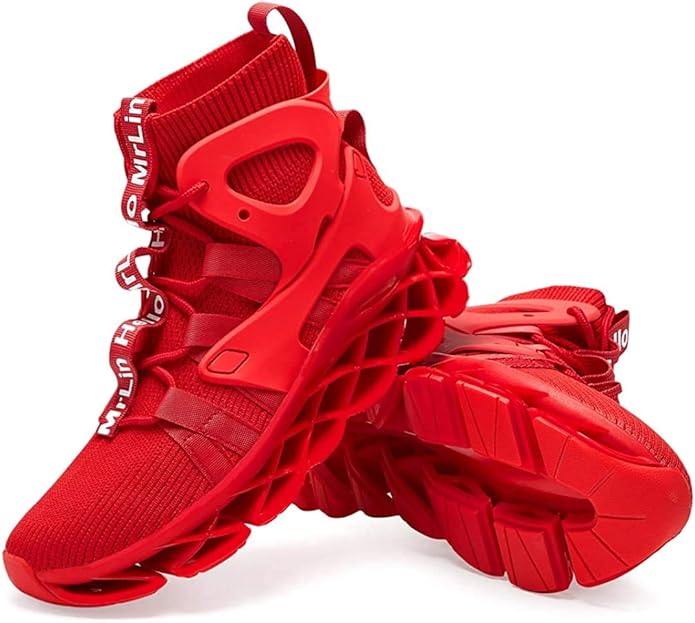 Hello MrLin Men's Running Shoes Non Slip Athletic Tennis Walking Blade Type Sneakers Hip Hop